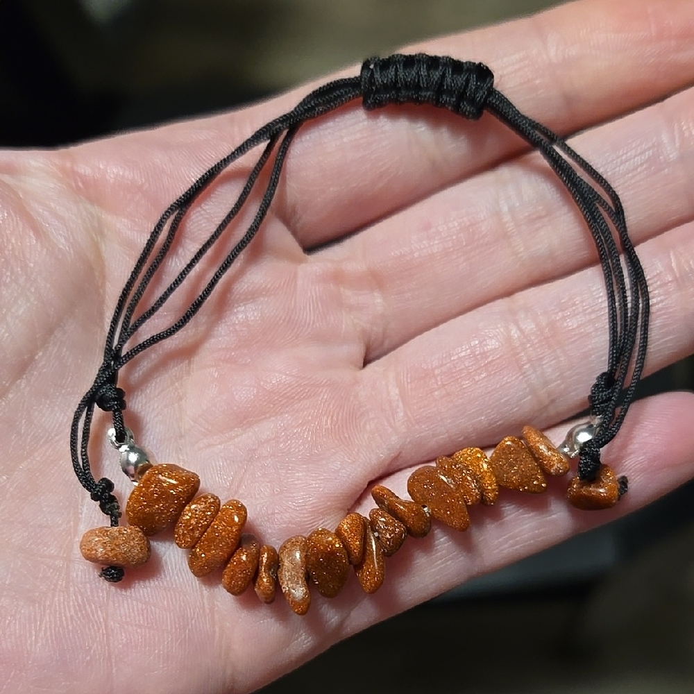 Natural Goldstone Handmade Beaded Bracelet
